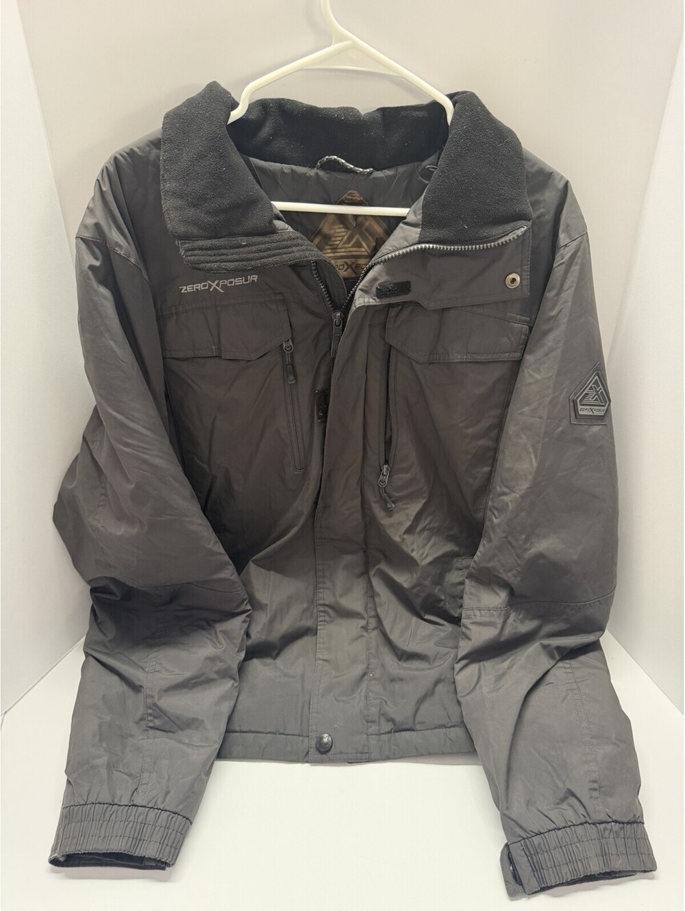 ZeroXposur Jacket Mens Large Black Fleece Lined Full Zip Outdoor Coat